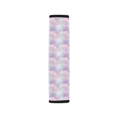 Aquarius Zodiac Pattern Print Design 01 Car Seat Belt Cover