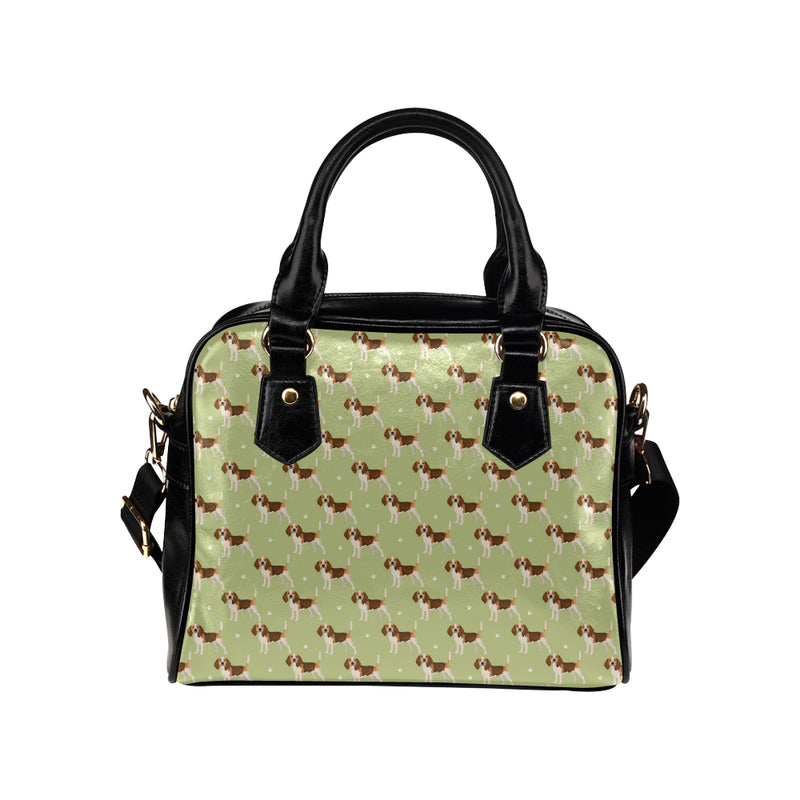 Beagle Pattern Print Design 07 Shoulder Handbag
