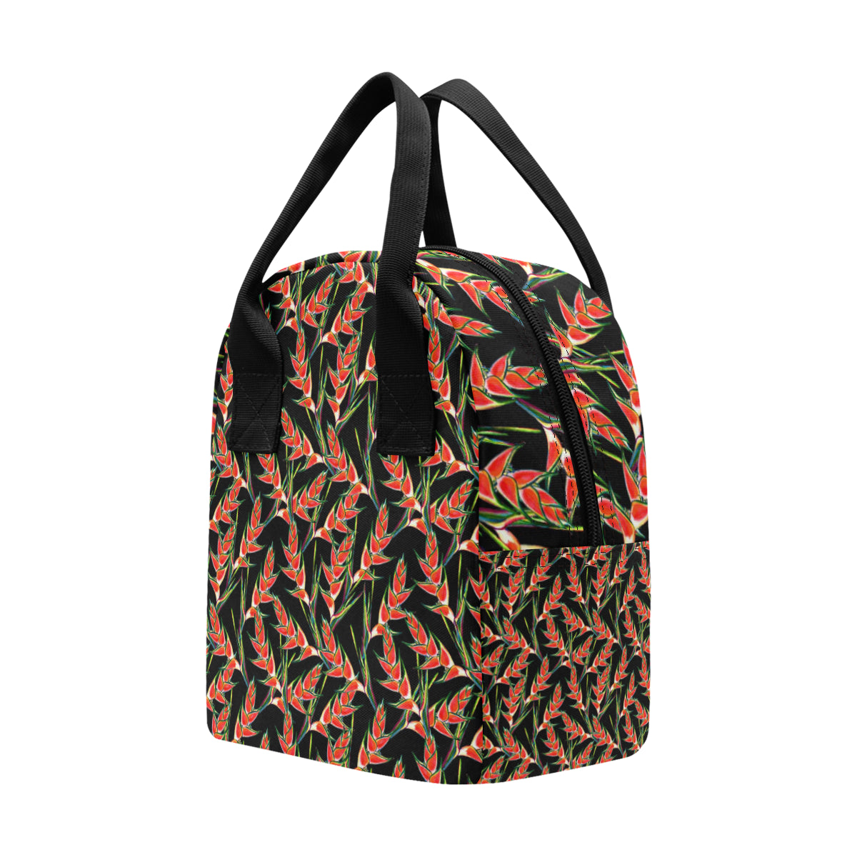 Heliconia Pattern Print Design HL010 Insulated Lunch Bag