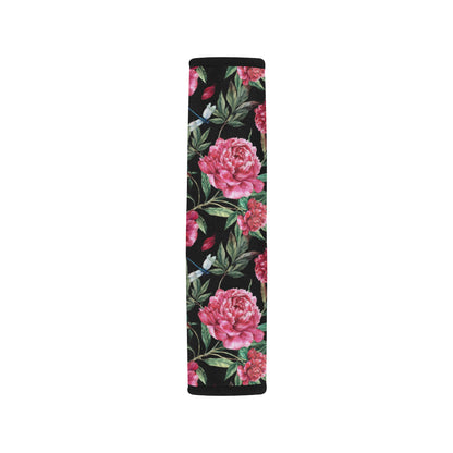 Peony Pattern Print Design PE04 Car Seat Belt Cover