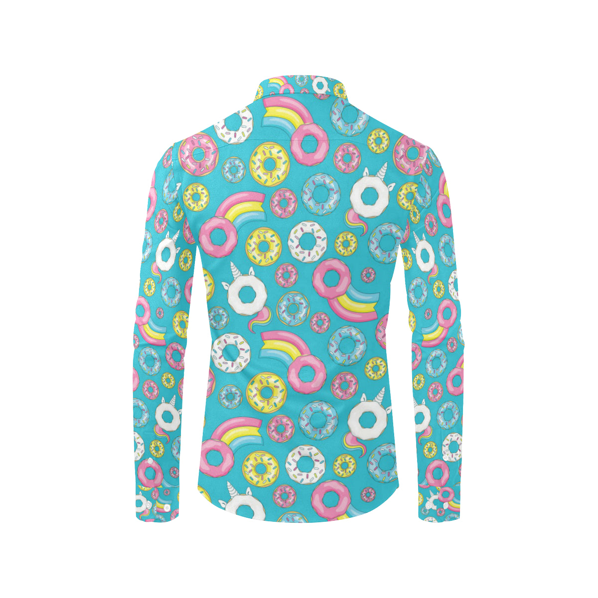 Donut Pattern Print Design DN013 Men's Long Sleeve Shirt
