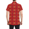 Aztec Pattern Print Design 06 Men's Short Sleeve Button Up Shirt