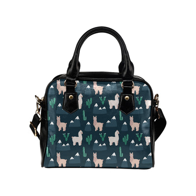 Llama Pattern Print Design 06 Shoulder Handbag