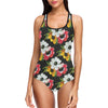 Anemone Pattern Print Design AM07 Women Swimsuit