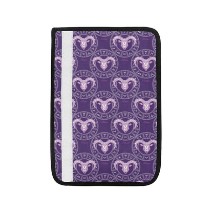 Aries Zodiac Pattern Print Design 02 Car Seat Belt Cover