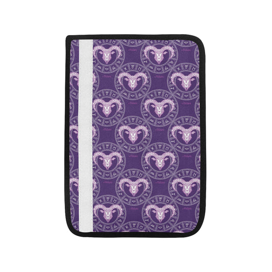 Aries Zodiac Pattern Print Design 02 Car Seat Belt Cover