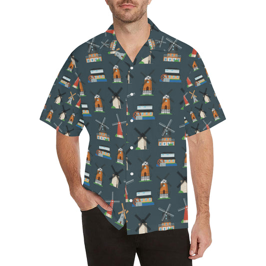 Windmill Pattern Print Design 04 Men's Hawaiian Shirt