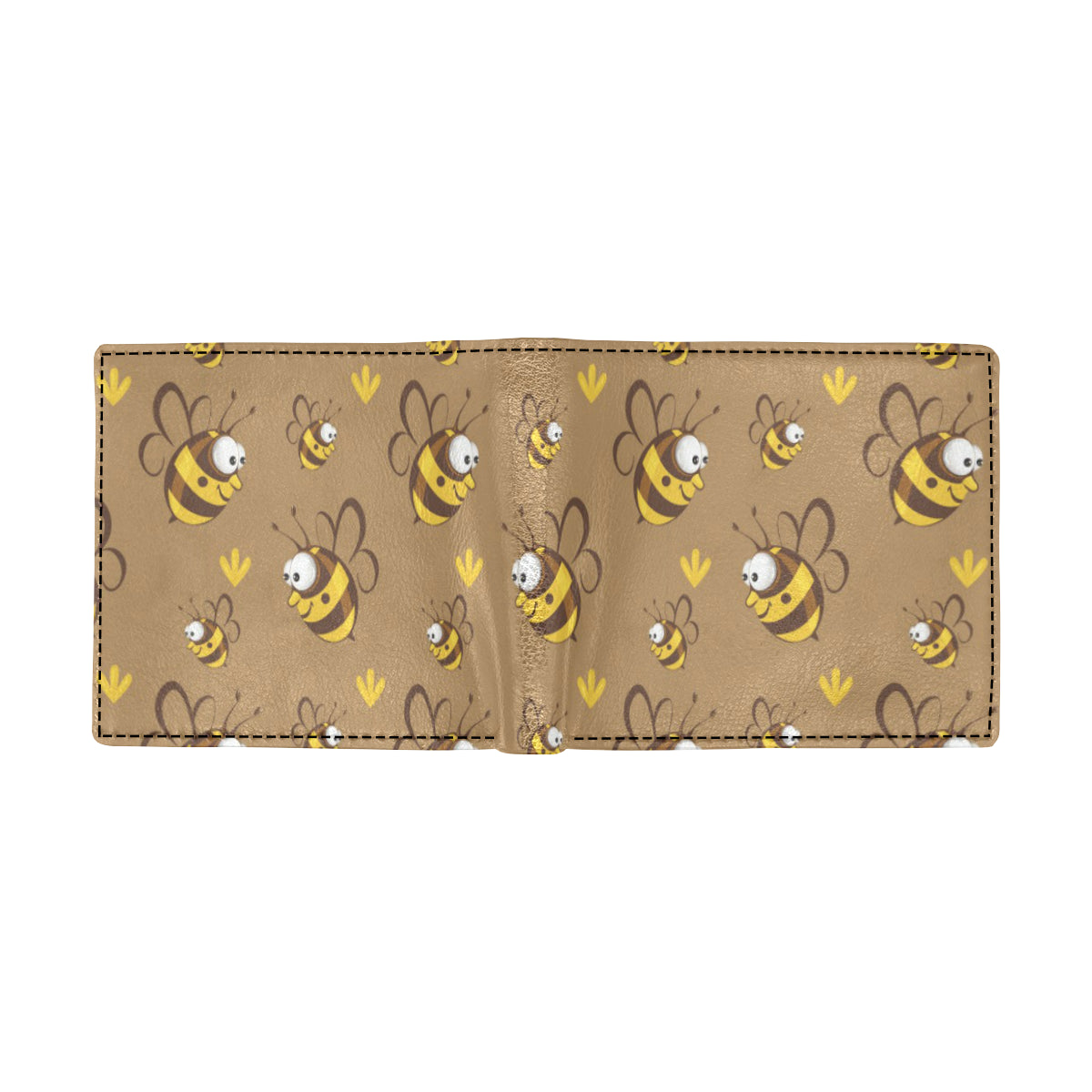 Bee Pattern Print Design BEE09 Men's ID Card Wallet