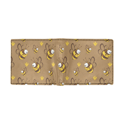 Bee Pattern Print Design BEE09 Men's ID Card Wallet