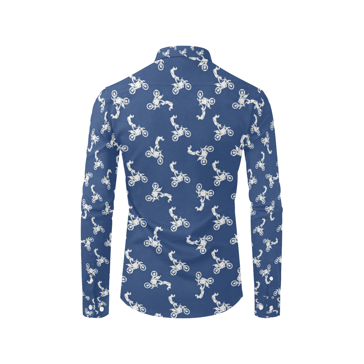 Motocross Pattern Print Design 01 Men's Long Sleeve Shirt