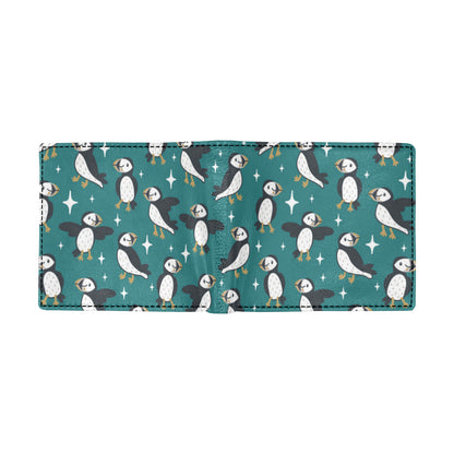 Puffin Pattern Print Design A05 Men's ID Card Wallet