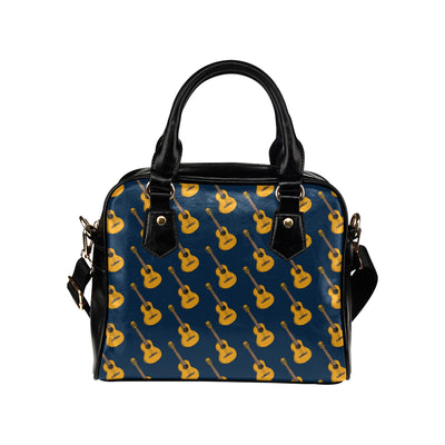 Acoustic Guitar Pattern Print Design 04 Shoulder Handbag