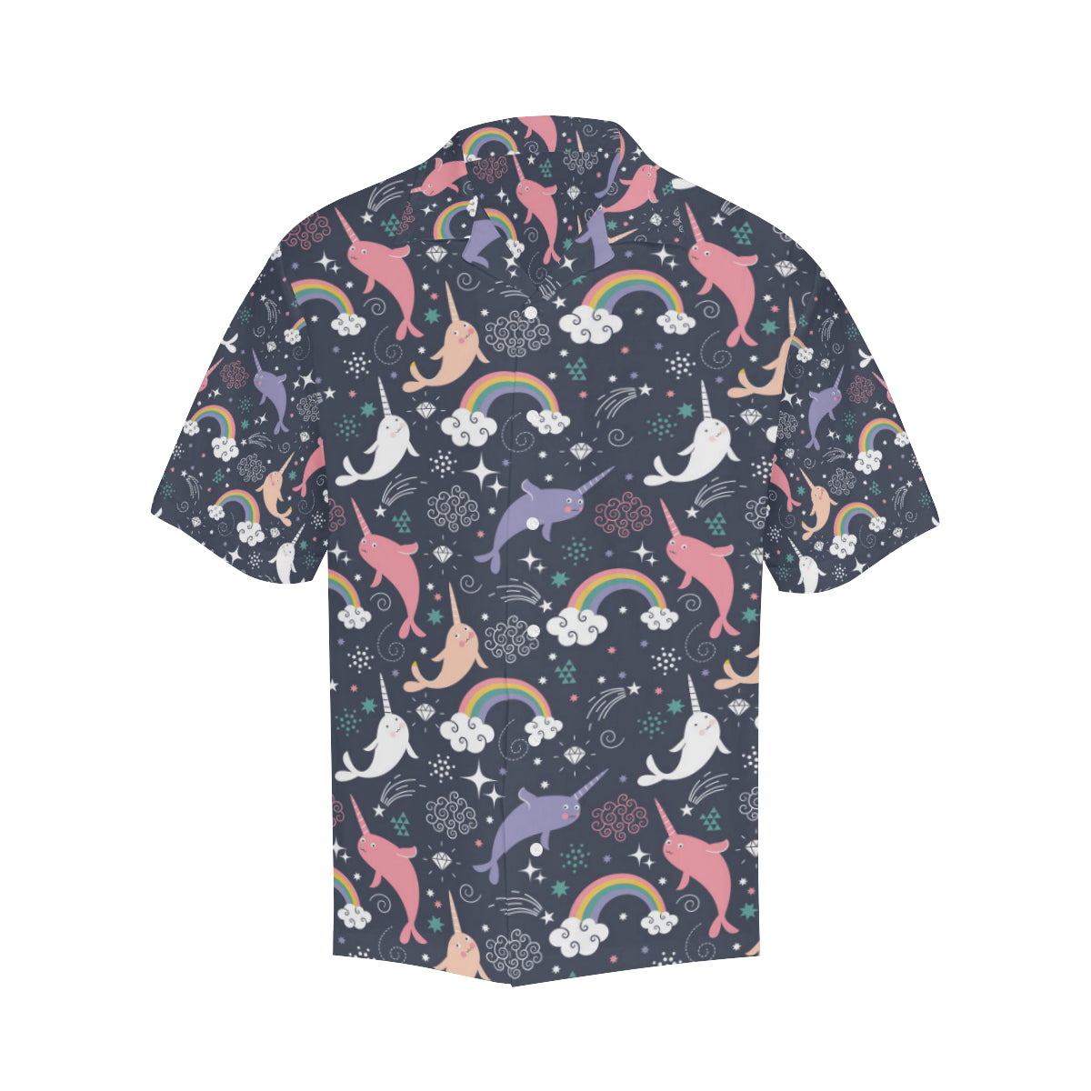 Narwhal Pattern Print Design 01 Men's Hawaiian Shirt