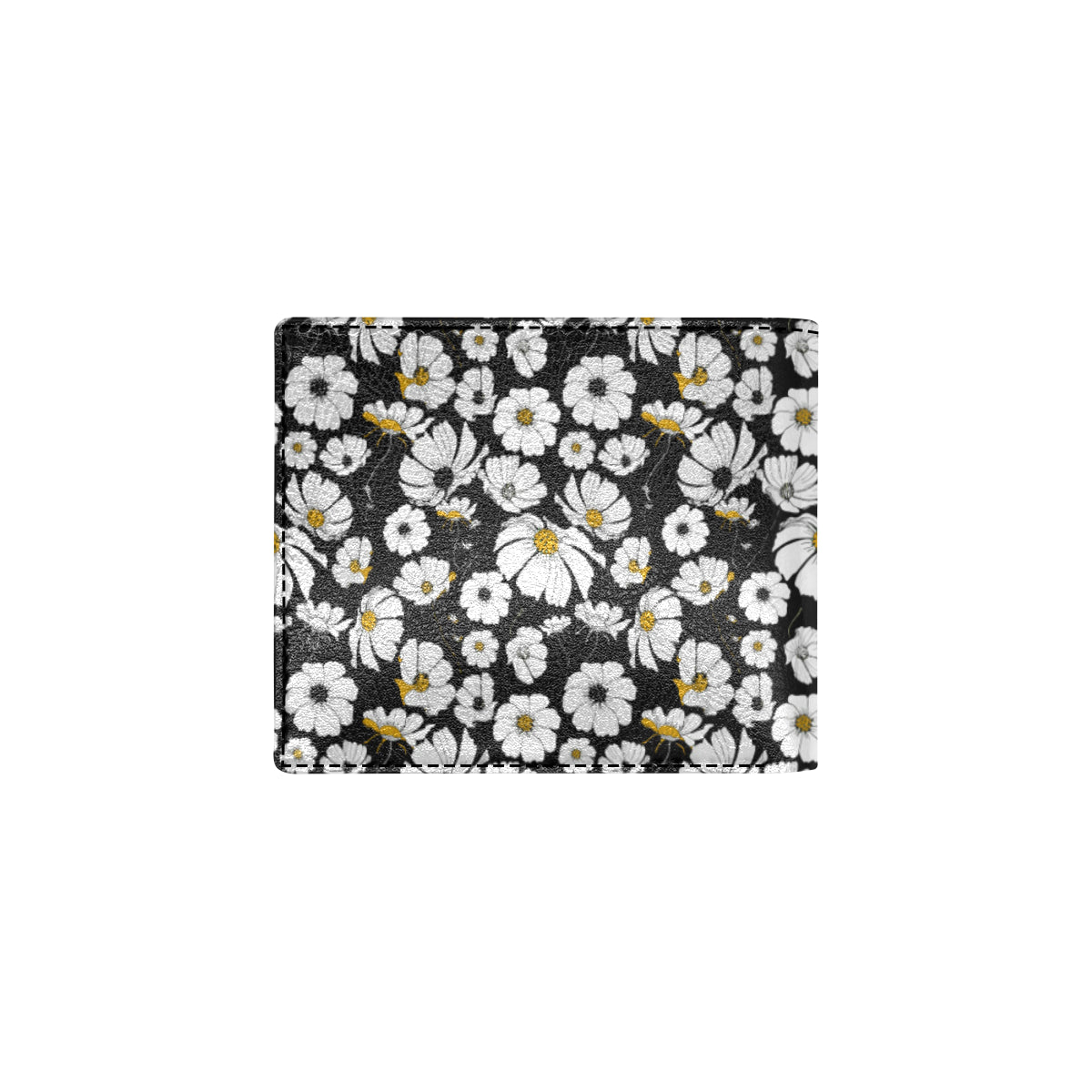 Daisy Pattern Print Design 02 Men's ID Card Wallet