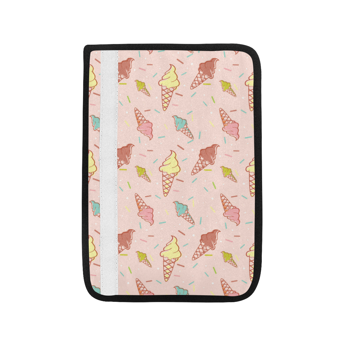 Ice Cream Pattern Print Design 02 Car Seat Belt Cover
