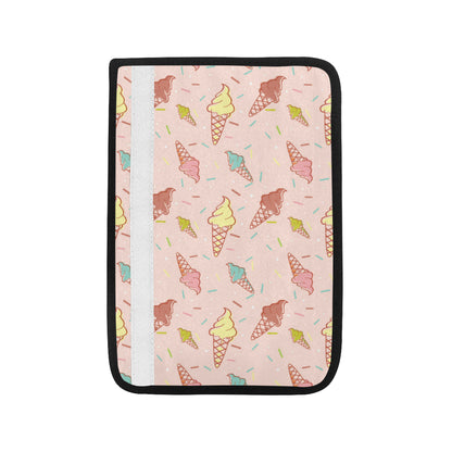 Ice Cream Pattern Print Design 02 Car Seat Belt Cover