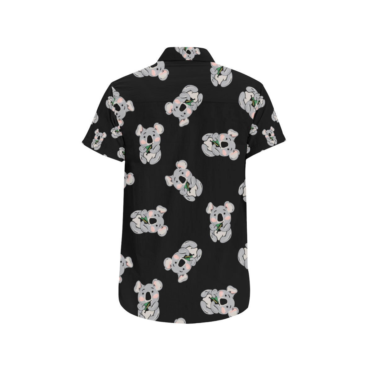 Koala Pattern Print Design 05 Men's Short Sleeve Button Up Shirt
