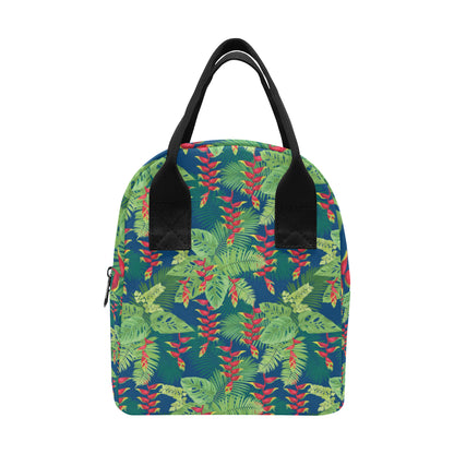 Heliconia Pattern Print Design HL08 Insulated Lunch Bag
