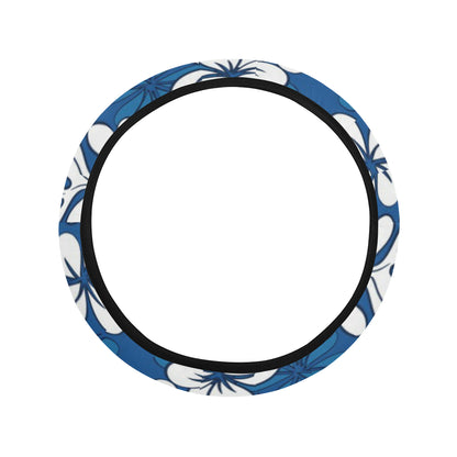 Plumeria Pattern Print Design PM015 Steering Wheel Cover with Elastic Edge
