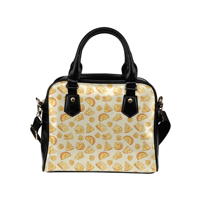 Cheese Pattern Print Design 01 Shoulder Handbag