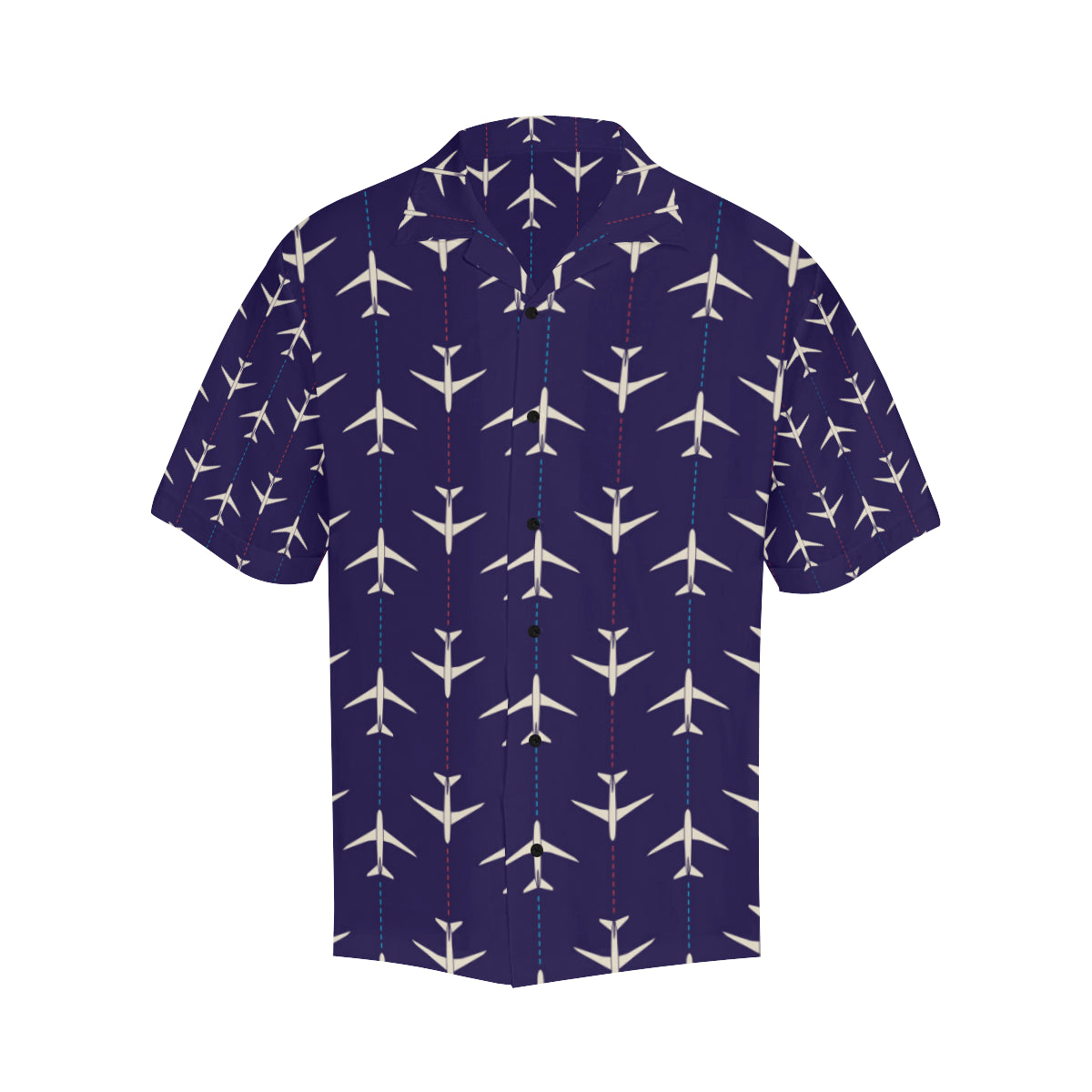 Airplane Pattern Print Design 03 Men's Hawaiian Shirt
