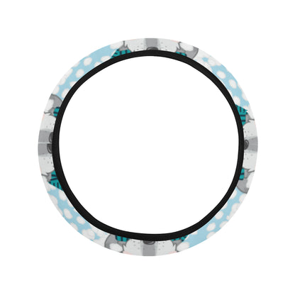Alaskan Malamute Pattern Print Design 01 Steering Wheel Cover with Elastic Edge