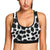 Cheetah Black Print Pattern Sports Bra