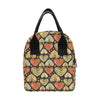 Heart Boho Pattern Print Design HE04 Insulated Lunch Bag