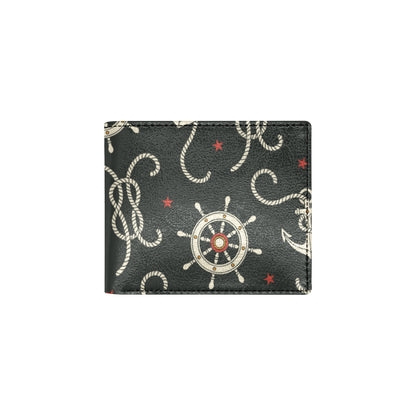 Nautical Anchor Pattern Men's ID Card Wallet
