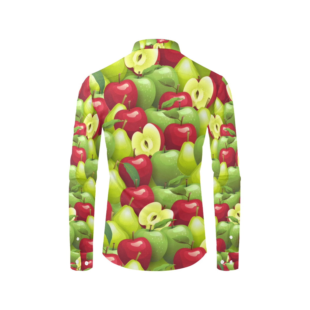 Apple Pattern Print Design AP03 Men's Long Sleeve Shirt