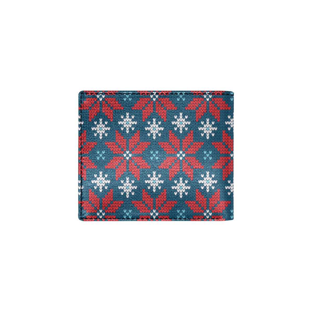 Poinsettia Pattern Print Design A02 Men's ID Card Wallet