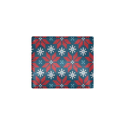 Poinsettia Pattern Print Design A02 Men's ID Card Wallet