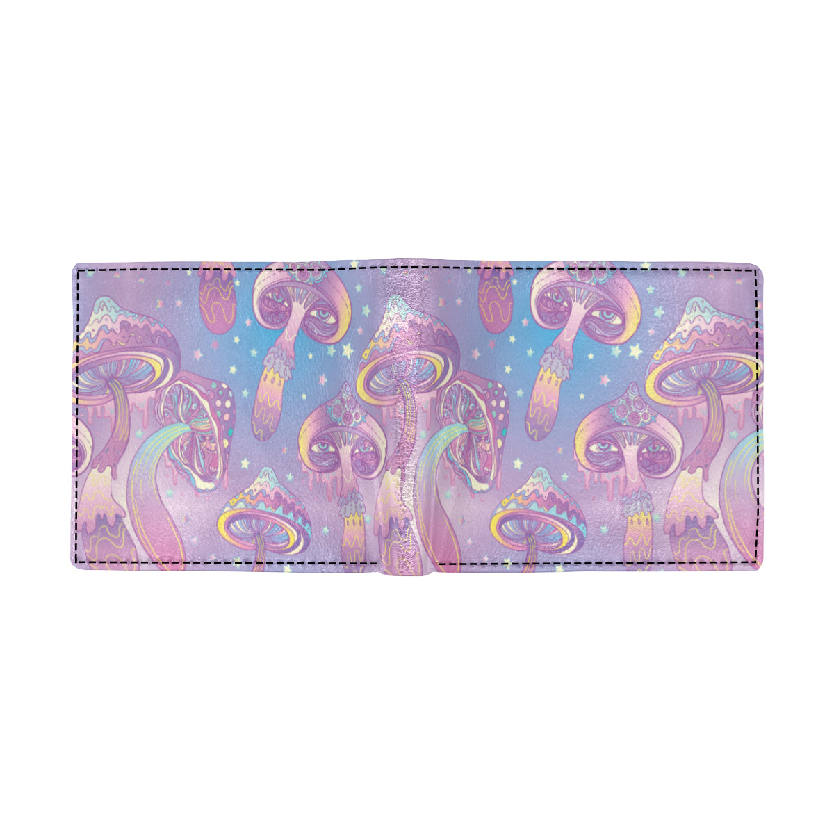 Psychedelic Mushroom Pattern Print Design A01 Men's ID Card Wallet