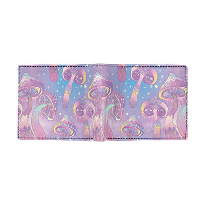 Psychedelic Mushroom Pattern Print Design A01 Men's ID Card Wallet