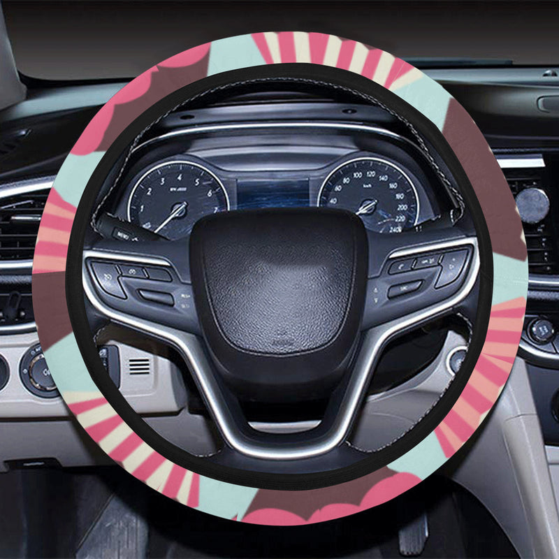 CupCake Print Pattern Steering Wheel Cover with Elastic Edge