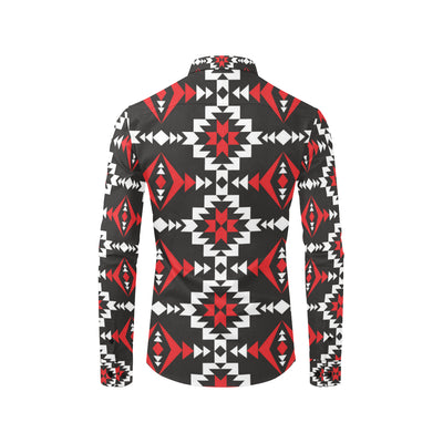 Navajo Pattern Print Design A02 Men's Long Sleeve Shirt