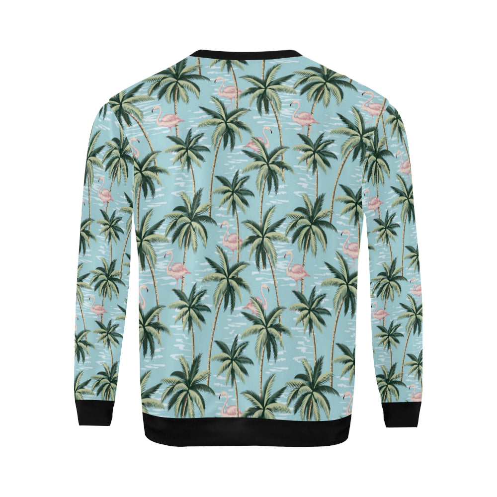 Palm Tree Pattern Print Design PT05 Men Long Sleeve Sweatshirt
