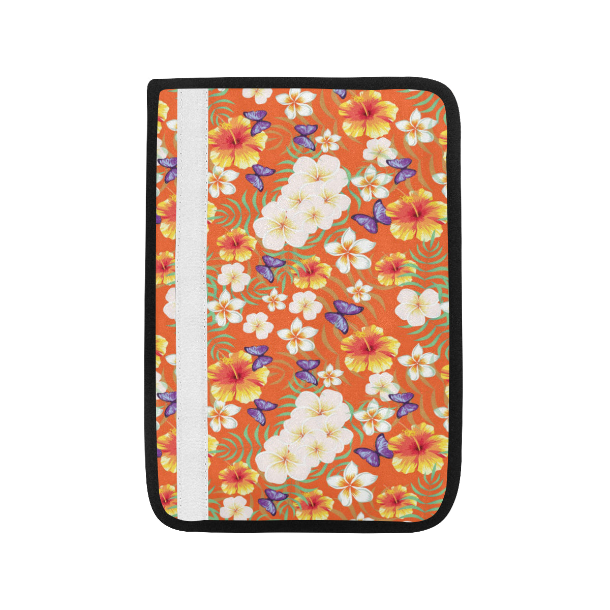 Tropical Flower Pattern Print Design TF027 Car Seat Belt Cover