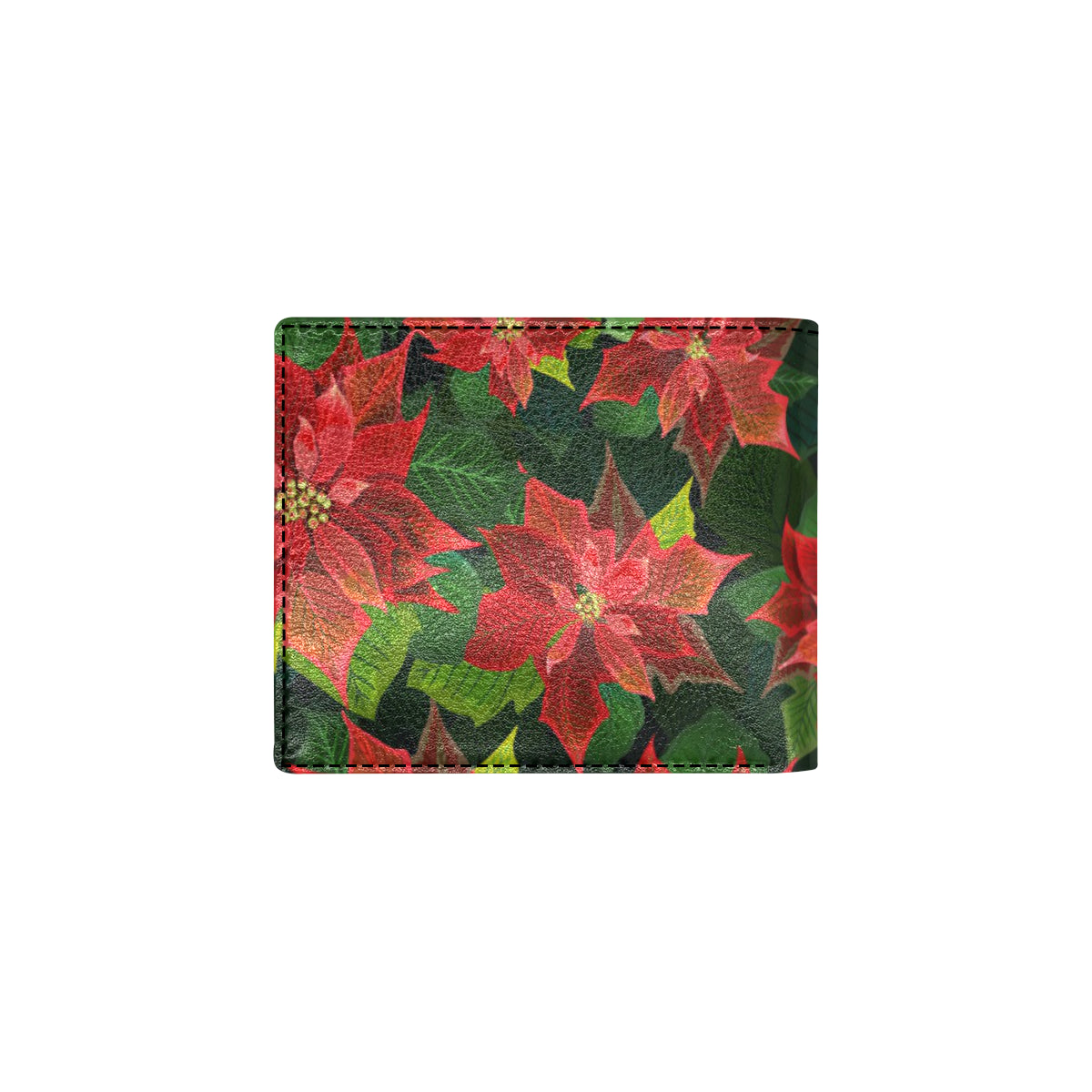 Poinsettia Pattern Print Design POT04 Men's ID Card Wallet