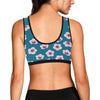 Cherry Blossom Pattern Print Design CB08 Sports Bra