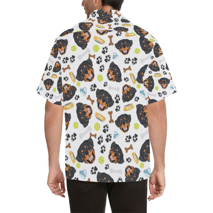 Rottweiler Pattern Print Design A04 Men's Hawaiian Shirt