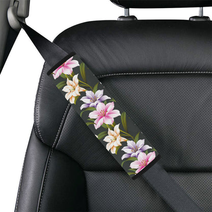 Lily Pattern Print Design LY01 Car Seat Belt Cover