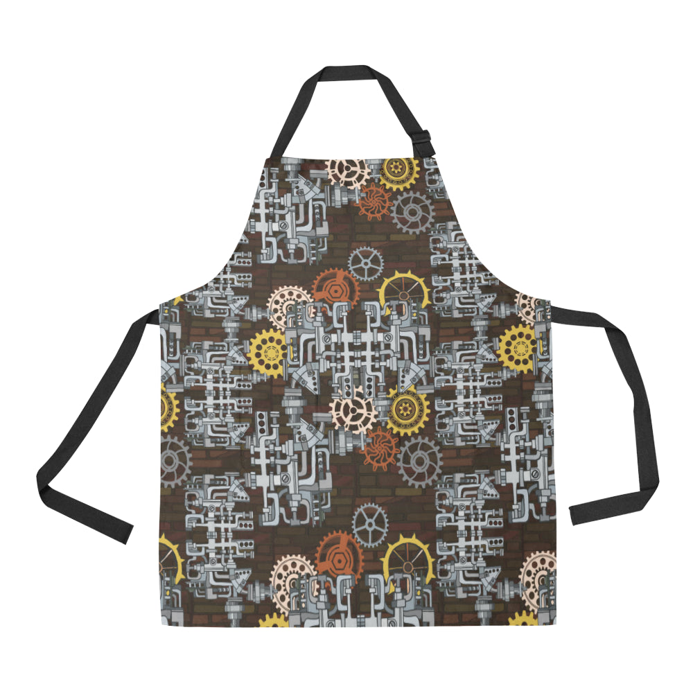 Mechanic Pattern Print Design 04 Apron with Pocket
