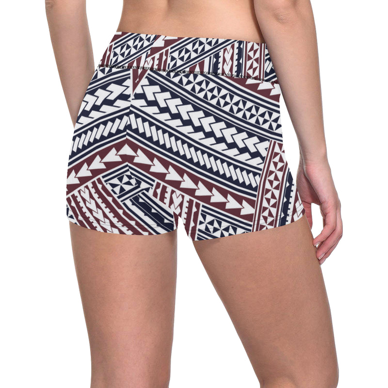 Polynesian Tribal line Yoga Shorts