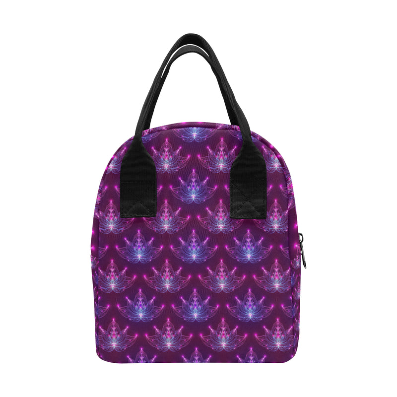 lotus Pattern Print Design LO01 Insulated Lunch Bag