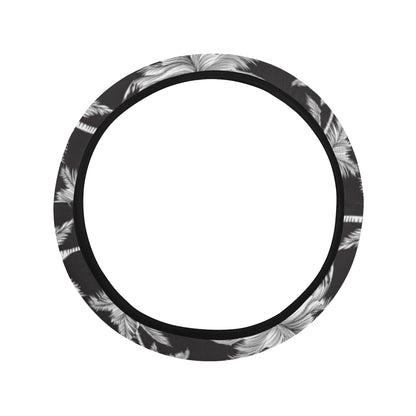 Palm Tree Pattern Print Design PT03 Steering Wheel Cover with Elastic Edge