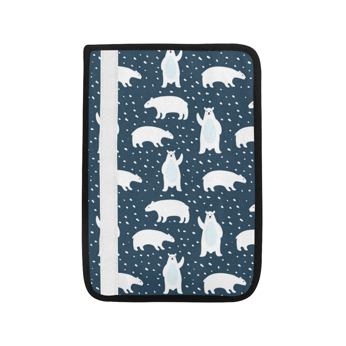 Polar Bear Pattern Print Design A02 Car Seat Belt Cover