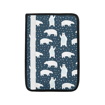 Polar Bear Pattern Print Design A02 Car Seat Belt Cover