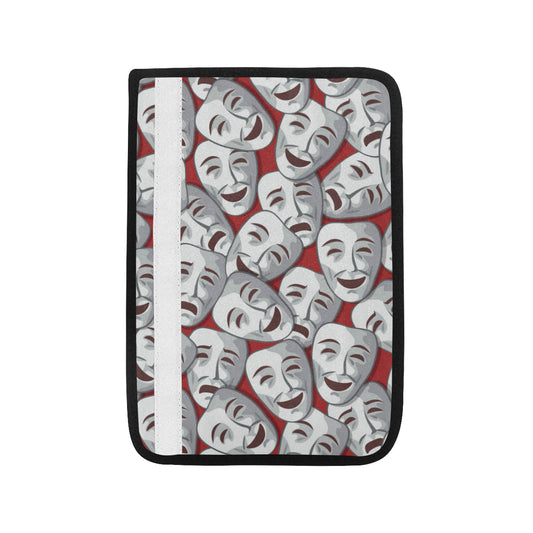 Acting Mask Pattern Print Design 01 Car Seat Belt Cover