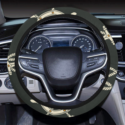 Nautical Anchor Pattern Steering Wheel Cover with Elastic Edge